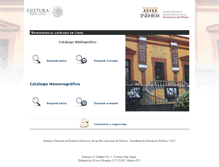 Tablet Screenshot of biblioteca.inehrm.gob.mx